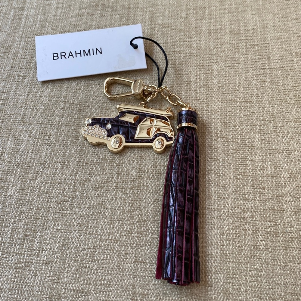 NWT BRAHMIN COPA Charm Tassel Fig Jam Melbourne